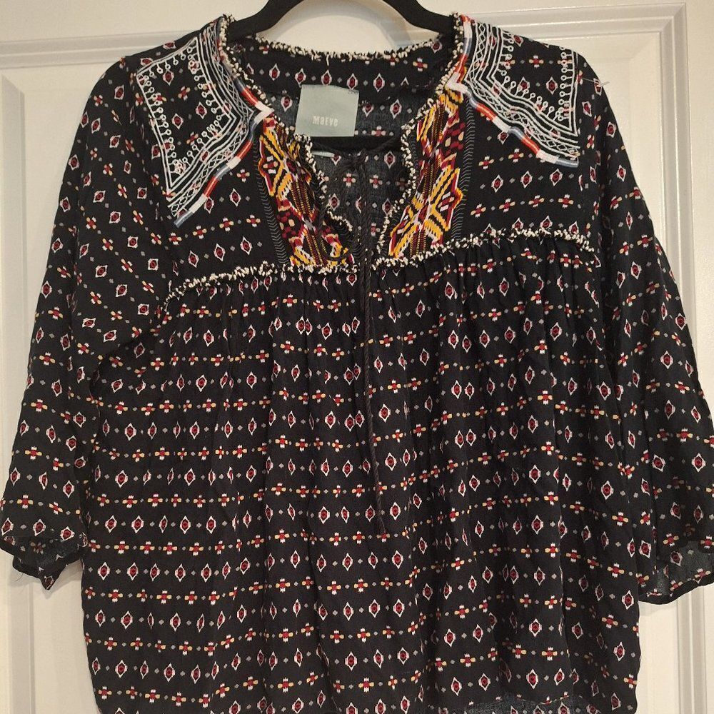 Anthropologie MAEVE Women Boho Blouse Top Tunic size XS
